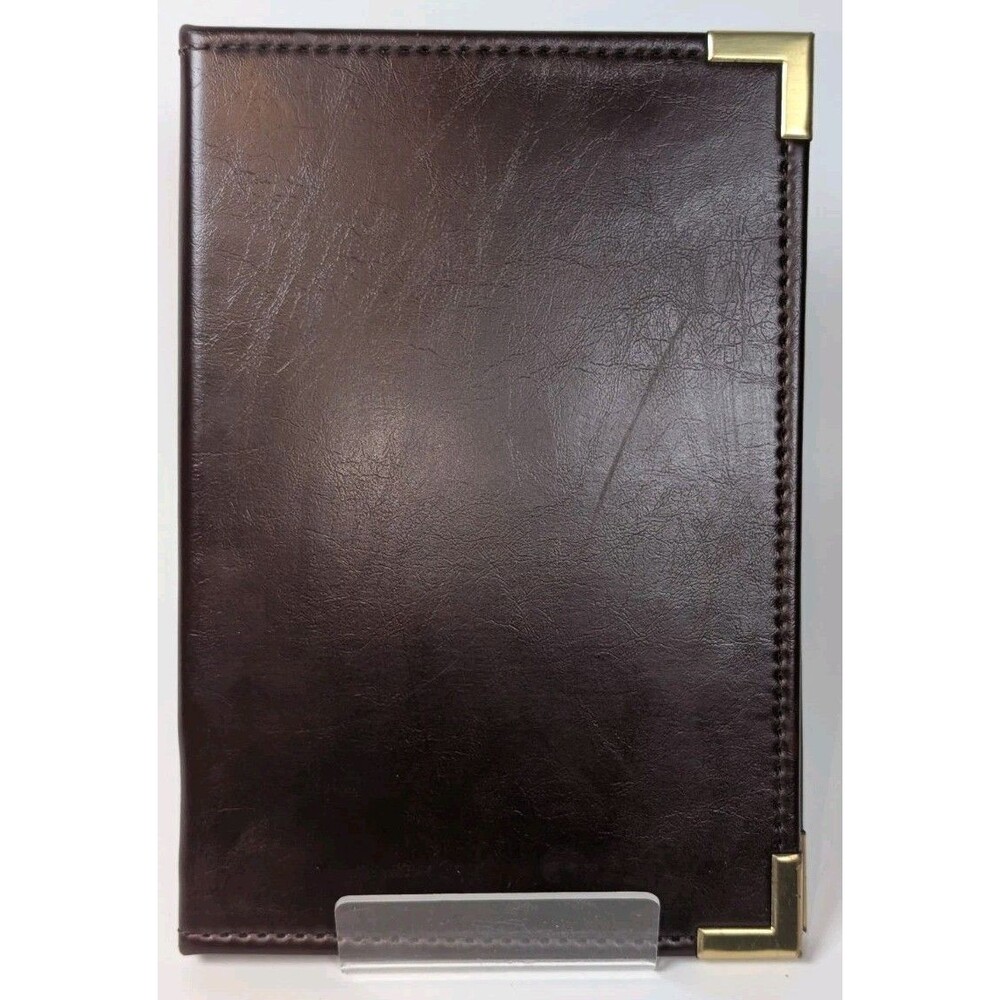 Vintage Cambridge Executive Padfolio Portfolio Brown Faux Leather 8.25x6.25